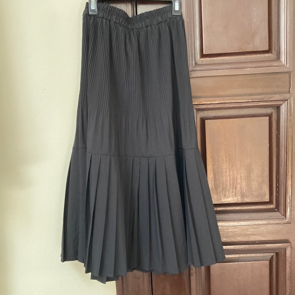 Modest Black pleated skirt